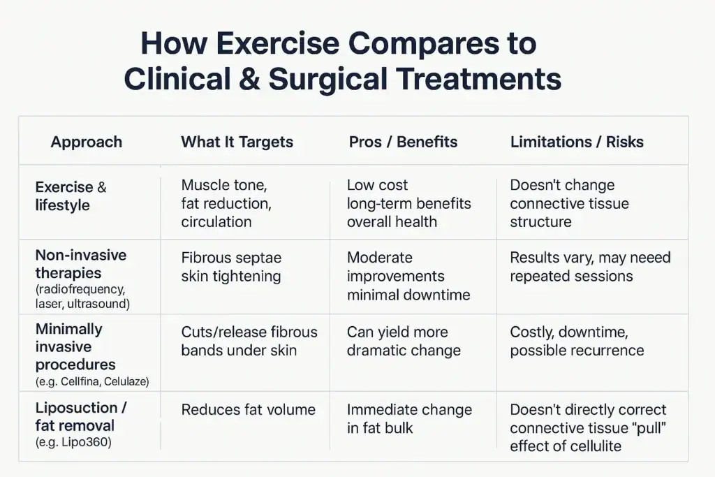 Sculpting Your Bum: Can Toning Exercises Really Reduce Cellulite? 2 How exercise compares to treatments from Lipo 360 Byfleet